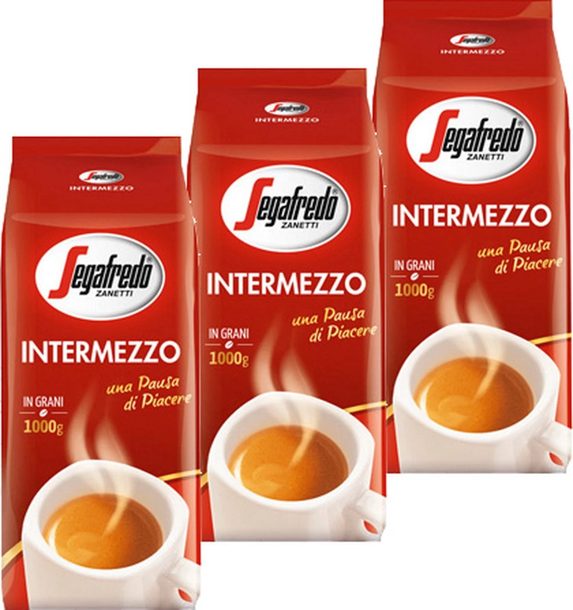 Segafredo Intermezzo - Koffiebonen - 3 X 1 Kg 3 Segafredo Intermezzo - Koffiebonen - 3 X 1 Kg