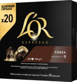 L'OR Espresso Forza Koffiecups - Intensiteit 9/12 - 10 X 20 Capsules -Koffie Series Winkel 1128x1200 1
