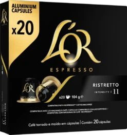 L'OR Espresso Ristretto Koffiecups - Intensiteit 11/12 - 10 X 20 Capsules -Koffie Series Winkel 1129x1200 1