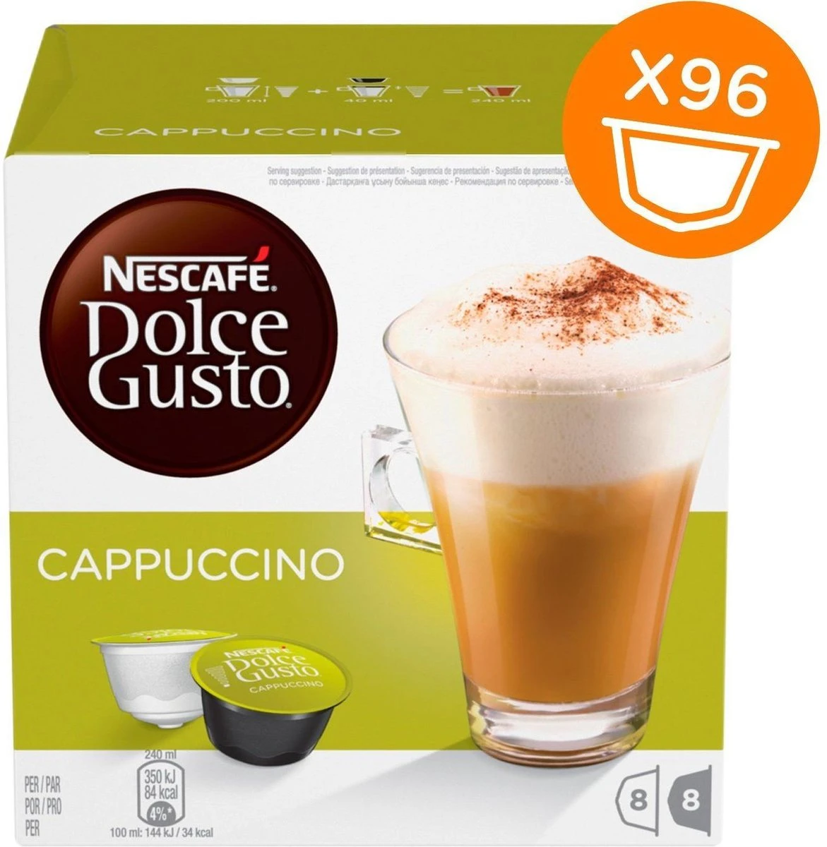 Nescafé Dolce Gusto Cappuccino - 6 X 16 Capsules 5 Nescafé Dolce Gusto Cappuccino - 6 X 16 Capsules - Afbeelding 3