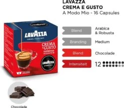 LAVAZZA A Modo Mio Crema E Gusto – 16 Cups -Koffie Series Winkel 1200x1043