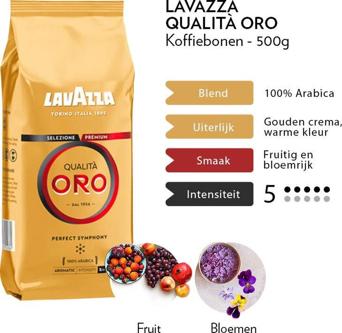 Lavazza Qualità Oro Koffiebonen 6 X 500g 5 Lavazza Qualità Oro Koffiebonen 6 X 500g - Afbeelding 3