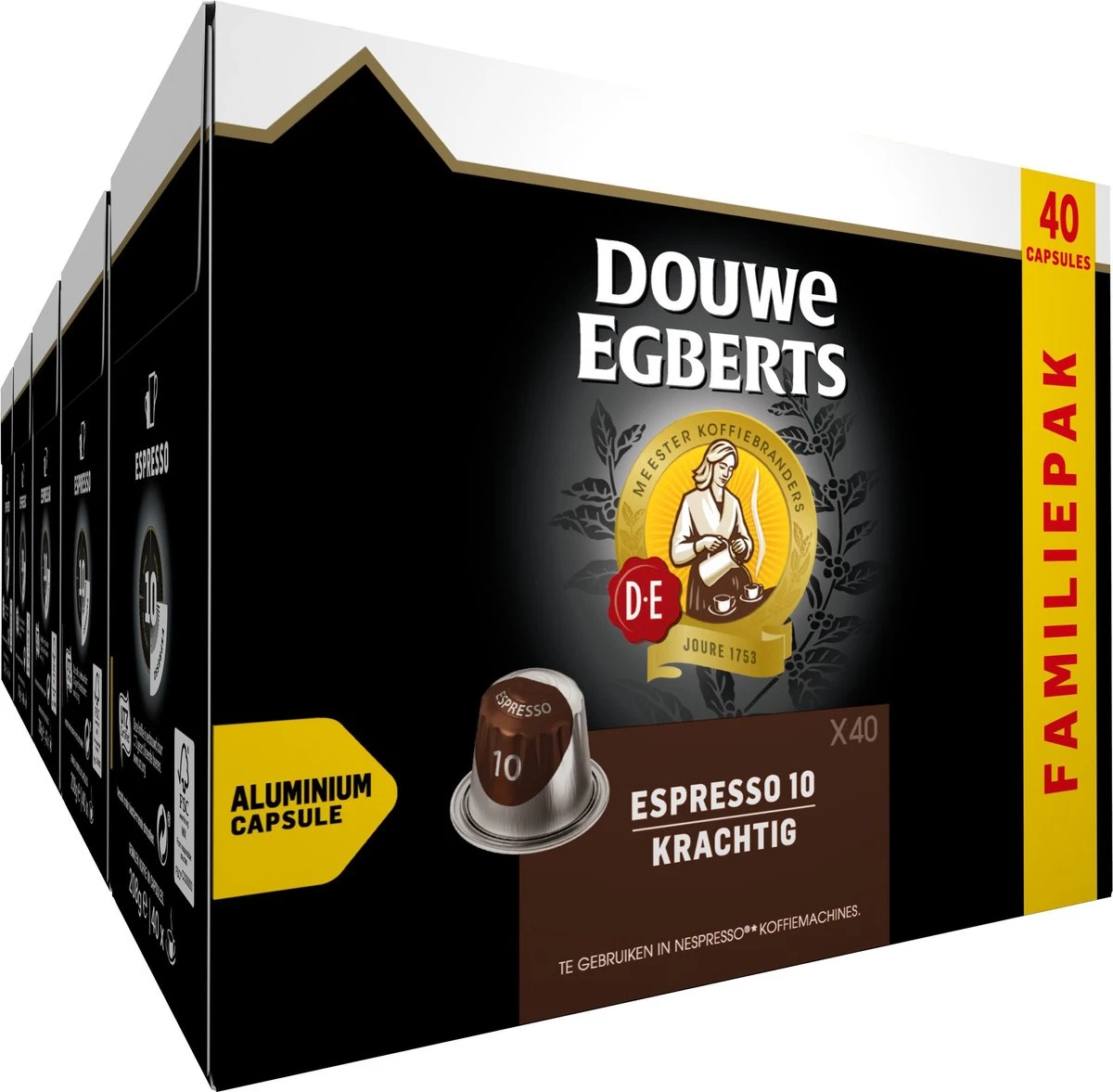 Douwe Egberts Espresso Krachtig (10) - 5 X 40 Koffiecups 3 Douwe Egberts Espresso Krachtig (10) - 5 X 40 Koffiecups