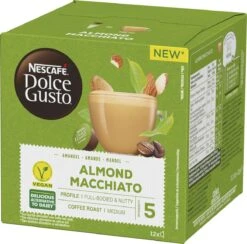 Nescafé Dolce Gusto Almond Macchiato Capsules - Vegan Koffie - 36 Koffiecups -Koffie Series Winkel 1200x1184 1