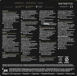 L'OR Espresso Ristretto Koffiecups - Intensiteit 11/12 - 10 X 20 Capsules -Koffie Series Winkel 1200x1186 2