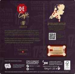Douwe Egberts D.E Café Lungo Koffiecups - Intesiteit 8/12 - 10 X 20 Capsules -Koffie Series Winkel 1200x1186 7