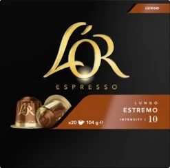 L'OR Lungo Estremo (10) - 10 X 20 Koffiecups -Koffie Series Winkel 1200x1187 3