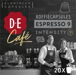 Douwe Egberts D.E Café Espresso Koffiecups - Intensiteit 9/12 - 10 X 20 Capsules -Koffie Series Winkel 1200x1190 1
