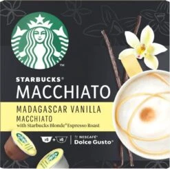 Starbucks By Dolce Gusto Capsules Madagascar Vanilla Macchiato- 3 Doosjes à 12 Koffiecups -Koffie Series Winkel 1200x1195
