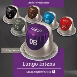 Douwe Egberts Lungo Intens Koffiecups - Intensiteit 8/12 - 10 X 10 Capsules -Koffie Series Winkel 1200x1200 5