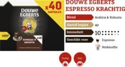 Douwe Egberts Espresso Krachtig (10) - 5 X 40 Koffiecups 16 Douwe Egberts Espresso Krachtig (10) - 5 X 40 Koffiecups -Koffie Series Winkel 1200x653