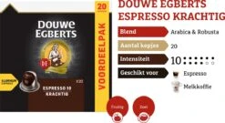 Douwe Egberts Espresso Krachtig Koffiecups - Intensiteit 10/12 - 10 X 20 Capsules -Koffie Series Winkel 1200x654