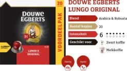Douwe Egberts Lungo Original Koffiecups - Intensiteit 6/12 - 10 X 20 Capsules 14 Douwe Egberts Lungo Original Koffiecups - Intensiteit 6/12 - 10 X 20 Capsules -Koffie Series Winkel 1200x674