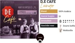 Douwe Egberts D.E Café Lungo Koffiecups - Intesiteit 8/12 - 10 X 20 Capsules -Koffie Series Winkel 1200x685 1