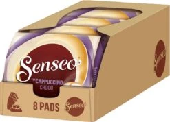 Senseo Cappuccino Choco Koffiepads - 2/9 Intensiteit - 4 X 8 Pads -Koffie Series Winkel 1200x863