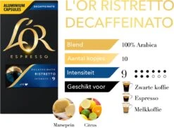 L'OR Espresso Ristretto Decaffeinato - Intensiteit 9/12 - 10 X 10 Capsules -Koffie Series Winkel 1200x889 5