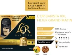 L'OR BARISTA XXL Filter Grand Matin (5) - 5 X 10 Koffiecups -Koffie Series Winkel 1200x913