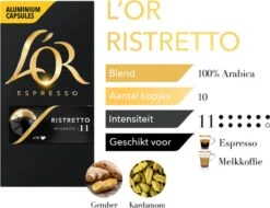 L'OR Espresso Ristretto (11) - 10 X 10 Koffiecups -Koffie Series Winkel 1200x921