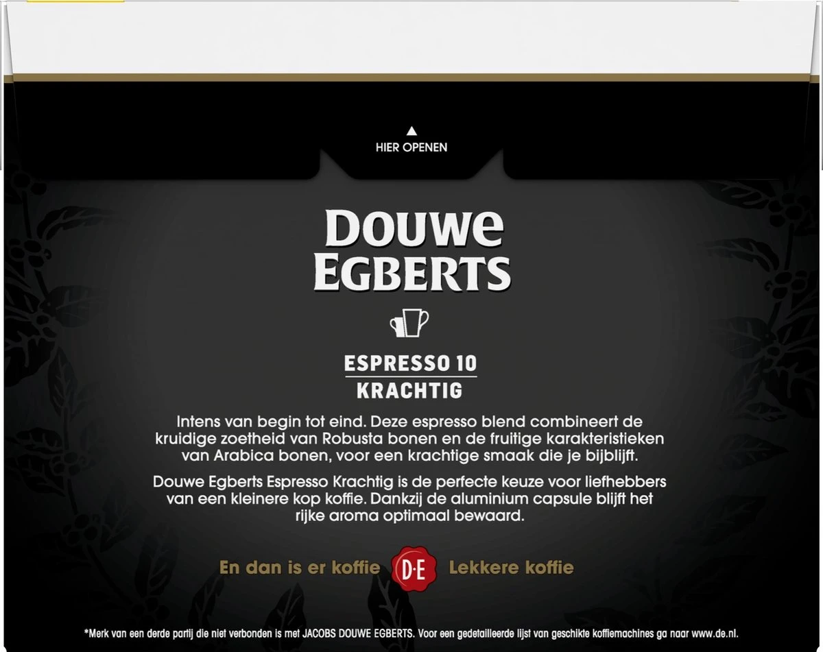 Douwe Egberts Espresso Krachtig (10) - 5 X 40 Koffiecups 5 Douwe Egberts Espresso Krachtig (10) - 5 X 40 Koffiecups - Afbeelding 3