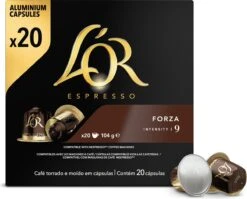 L'OR Espresso Forza Koffiecups - Intensiteit 9/12 - 10 X 20 Capsules -Koffie Series Winkel 1200x968
