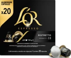 L'OR Espresso Ristretto Koffiecups - Intensiteit 11/12 - 10 X 20 Capsules -Koffie Series Winkel 1200x975