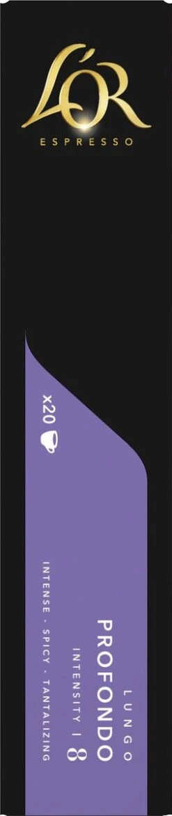 L'OR Lungo Profondo Koffiecups - Intensiteit 8/12 - 10 X 20 Capsules -Koffie Series Winkel 253x1200 8