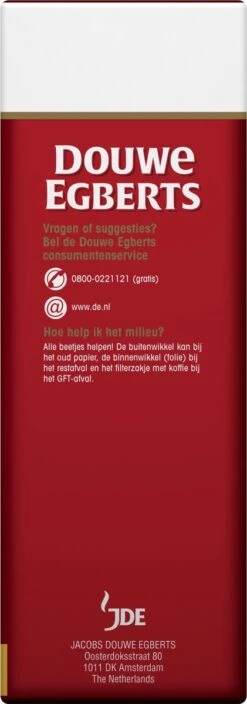 Douwe Egberts Aroma Rood Grove Maling Filterkoffie - 6 X 500 Gram -Koffie Series Winkel 421x1200 1