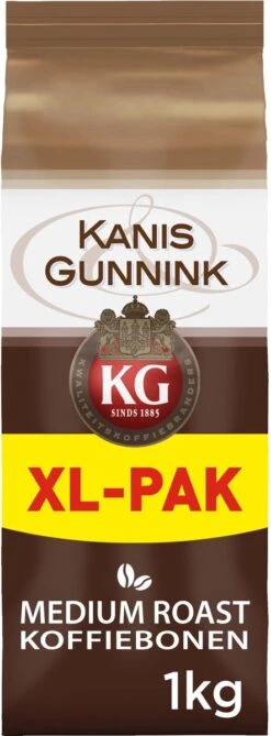 Kanis & Gunnink Medium Roast Koffiebonen - 4 X 1000 Gram - Voordeelverpakking -Koffie Series Winkel 443x1200