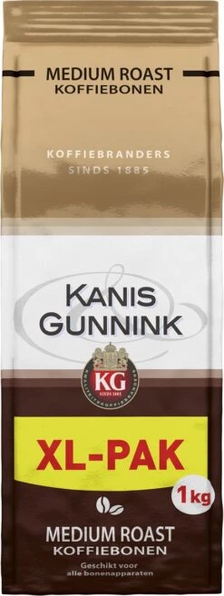 Kanis & Gunnink Medium Roast Koffiebonen - 4 X 1000 Gram - Voordeelverpakking -Koffie Series Winkel 451x1200