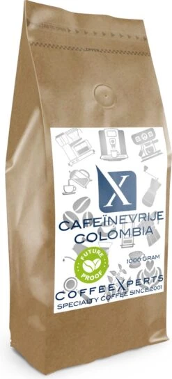 Koffiebonen - Cafeïnevrije Colombia - 1 Kg - Future Proof - Espresso - Cappuccino - Filterkoffie - Specialty Coffee - Decaf - Vers Gebrande Aromatische Koffie - Koffie Bonen Voor Volautomatische En Handmatige Koffiemachine Met Bonen -Koffie Series Winkel 544x1200
