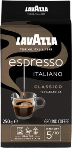 Lavazza Espresso Italiano Classico Gemalen / Filterkoffie - 8 X 250 Gram -Koffie Series Winkel 592x1200 1