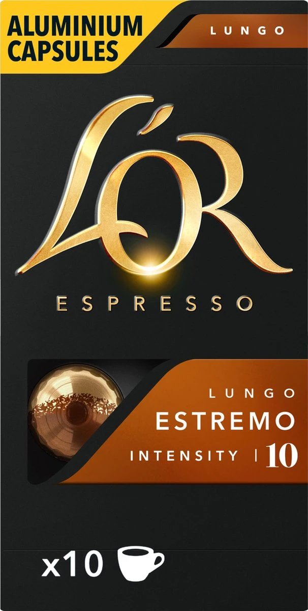 L'OR Lungo Estremo Koffiecups - Intensiteit 10/12 - 10 X 10 Capsules 11 L'OR Lungo Estremo Koffiecups - Intensiteit 10/12 - 10 X 10 Capsules - Afbeelding 9
