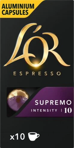 L'OR Espresso Supremo Koffiecups - Intensiteit 10/12 - 10 X 10 Capsules -Koffie Series Winkel 607x1200 2