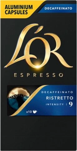 L'OR Espresso Ristretto Decaffeinato - Intensiteit 9/12 - 10 X 10 Capsules -Koffie Series Winkel 611x1200 1