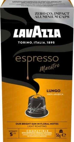 Lavazza Espresso Lungo - Aluminium Nespresso Capsules - 10 Stuks -Koffie Series Winkel 627x1200