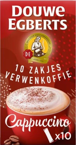 Douwe Egberts Verwenkoffie Cappuccino Oploskoffie - 5 X 10 Zakjes -Koffie Series Winkel 630x1200 1
