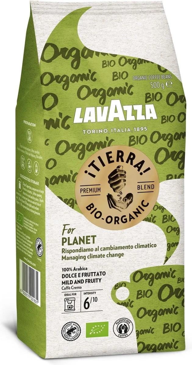 Lavazza Tierra For Planet Biologische Koffiebonen - 500 Gram X4 8 Lavazza Tierra For Planet Biologische Koffiebonen - 500 Gram X4 - Afbeelding 6