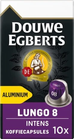 Douwe Egberts Lungo Intens Koffiecups - Intensiteit 8/12 - 10 X 10 Capsules -Koffie Series Winkel 643x1200