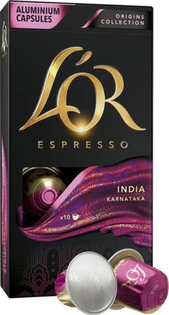 L'OR Espresso Origins India (10) - 10 X 10 Koffiecups -Koffie Series Winkel 647x1200