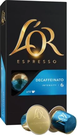 L'OR Espresso Decaffeinato Koffiecups - Intensiteit 6/12 - 10 X 10 Capsules -Koffie Series Winkel 686x1200