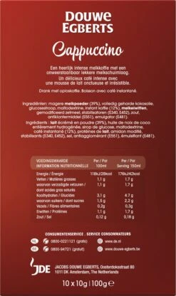 Douwe Egberts Verwenkoffie Cappuccino Oploskoffie - 5 X 10 Zakjes -Koffie Series Winkel 713x1200 1