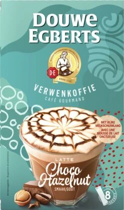 Douwe Egberts Latte Choco Hazelnut Oploskoffie - 5/9 Intensiteit - 5 X 8 Zakjes -Koffie Series Winkel 713x1200 4