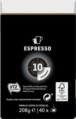 Douwe Egberts Espresso Krachtig (10) - 5 X 40 Koffiecups 20 Douwe Egberts Espresso Krachtig (10) - 5 X 40 Koffiecups -Koffie Series Winkel 765x1200