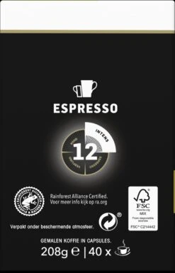 Douwe Egberts Espresso Ristretto Koffiecups (12) - 5 X 40 Koffiecups -Koffie Series Winkel 770x1200 1