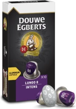Douwe Egberts Lungo Intens Koffiecups - Intensiteit 8/12 - 10 X 10 Capsules -Koffie Series Winkel 837x1200