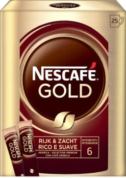 Nescafé Gold Oploskoffie - 6 Doosjes à 25 Zakjes -Koffie Series Winkel 853x1200 1