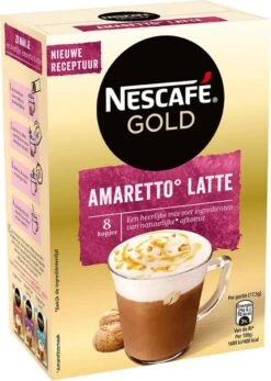 Nescafé Gold Amaretto Latte Oploskoffie - 6 Doosjes à 8 Zakjes 11 Nescafé Gold Amaretto Latte Oploskoffie - 6 Doosjes à 8 Zakjes -Koffie Series Winkel 855x1200 4