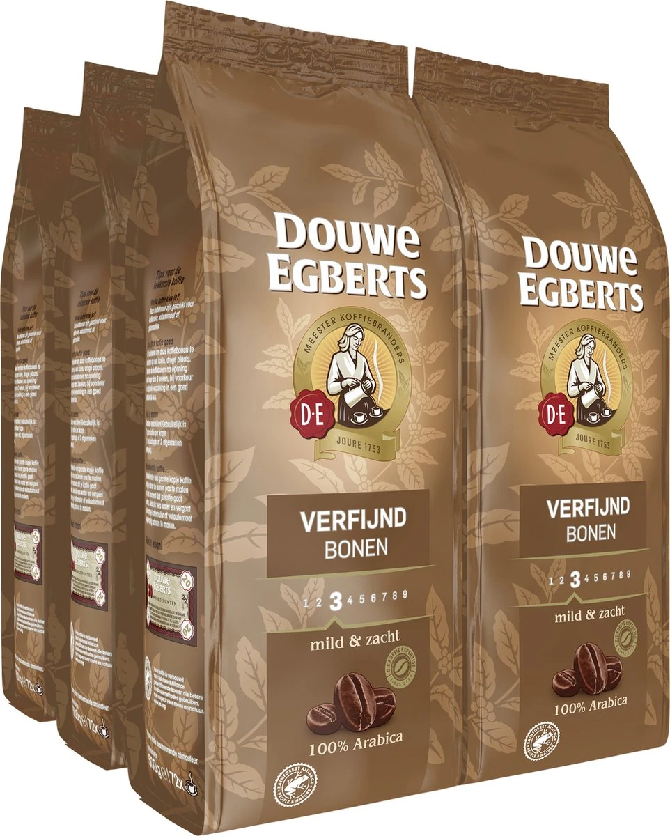 Douwe Egberts Verfijnd Koffiebonen - 4 X 500 Gram 4 Douwe Egberts Verfijnd Koffiebonen - 4 X 500 Gram - Afbeelding 2